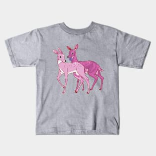 Pink Doe Couple | Lesbian Pride Deer Kids T-Shirt